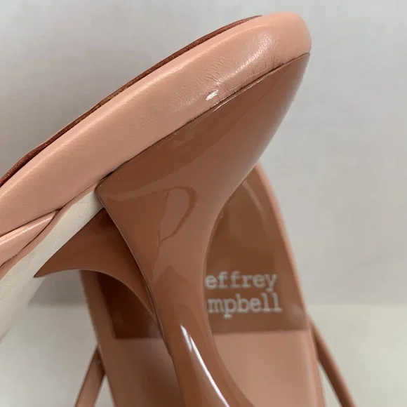 Jeffrey Campbell Nude Strappy Sandals Size 9 - Picture 12 of 15